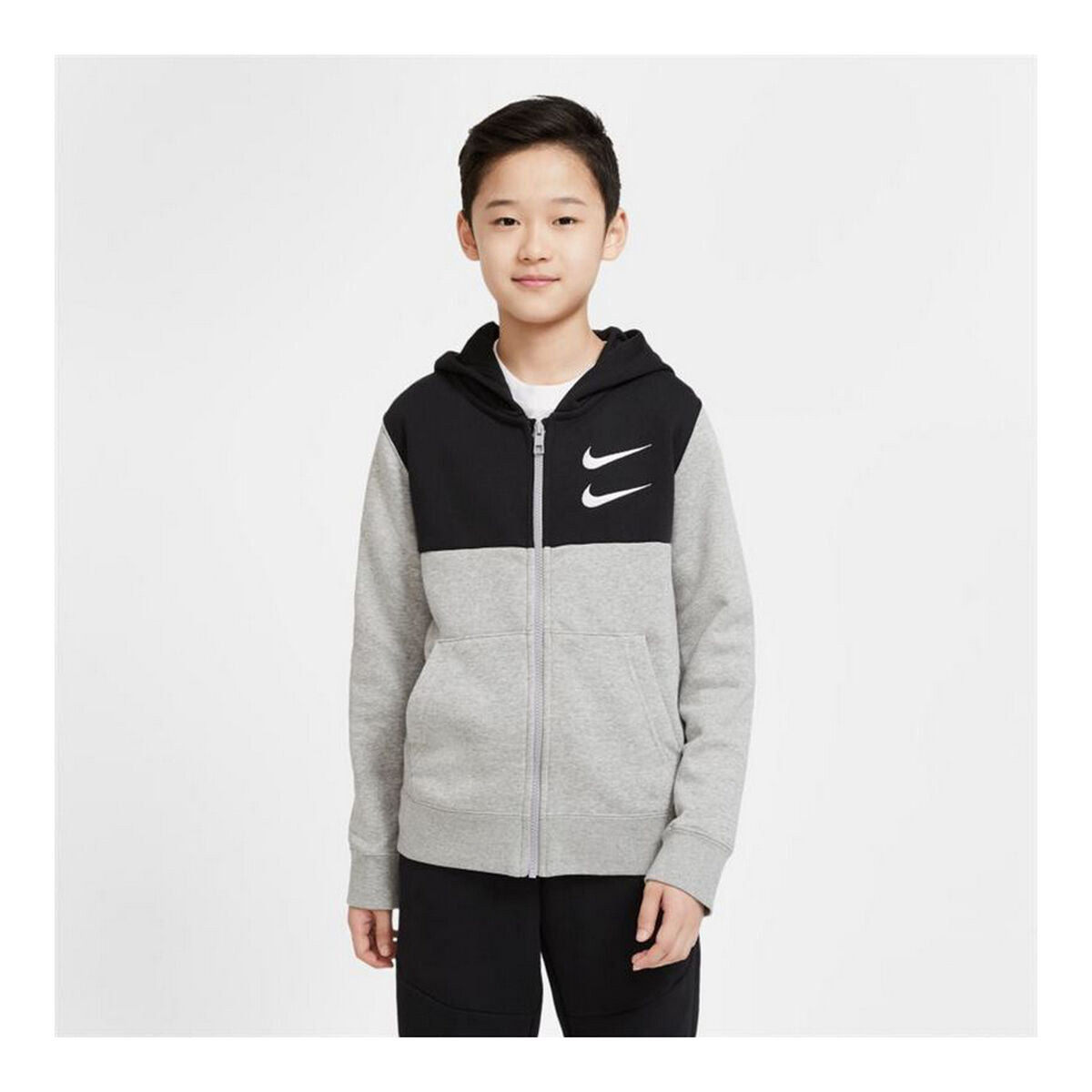 Chaqueta deportiva Nike Swoosh gris oscuro