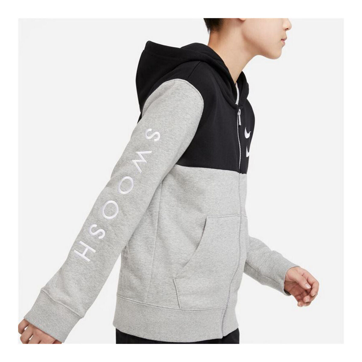 Chaqueta deportiva Nike Swoosh gris oscuro