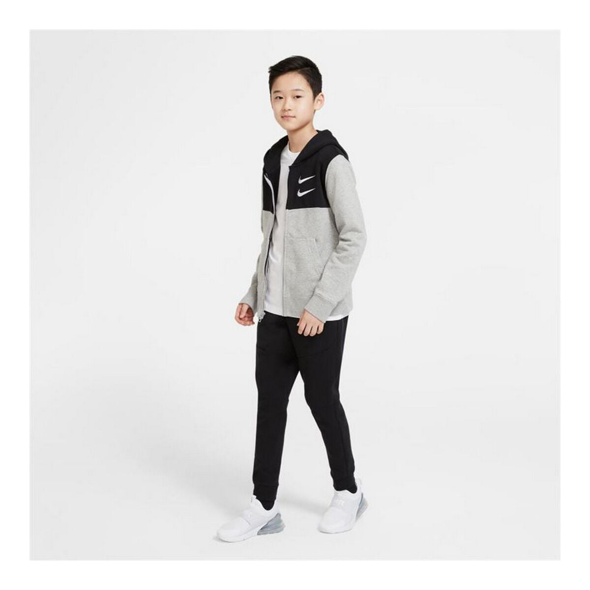 Chaqueta deportiva Nike Swoosh gris oscuro