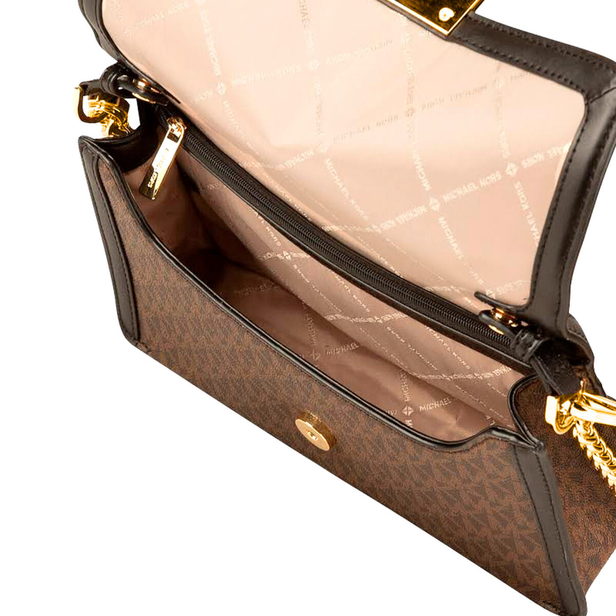Bolso de mano para mujer Michael Kors 35F1G6SL3B-BROWN-BLK Marrón 26 x 16 x 7 cm