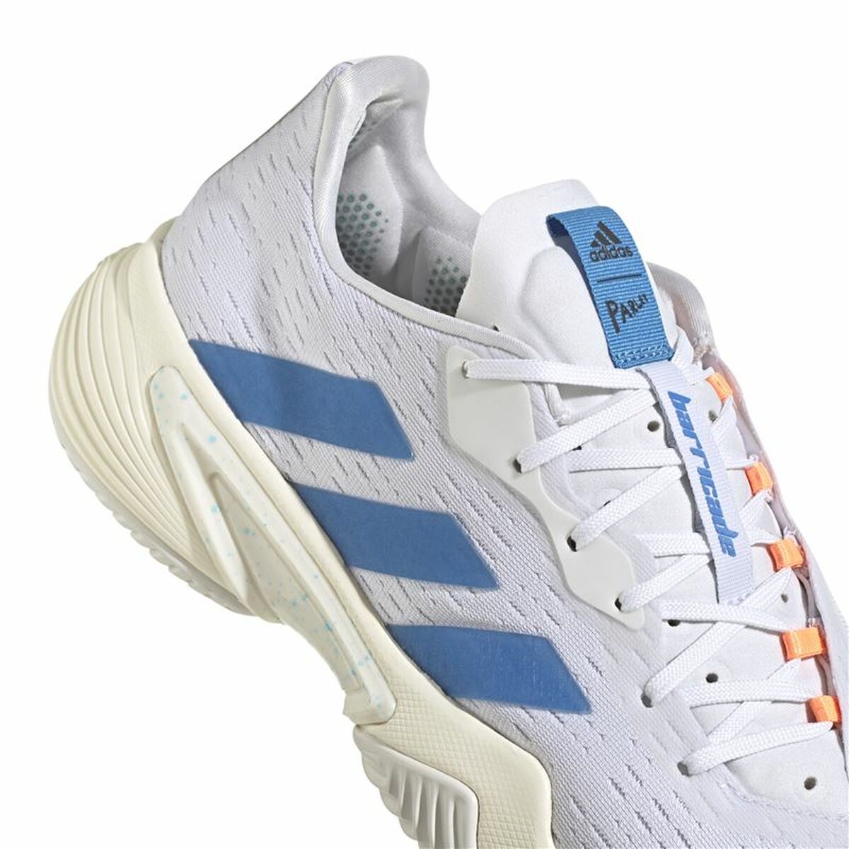 Zapatillas de tenis Adidas Barricade para hombre blancas