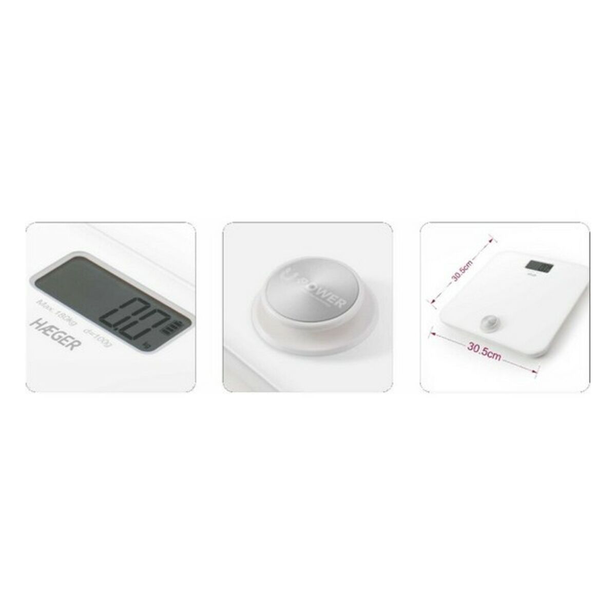 Digital Bathroom Scales Haeger U-Power 180 kg
