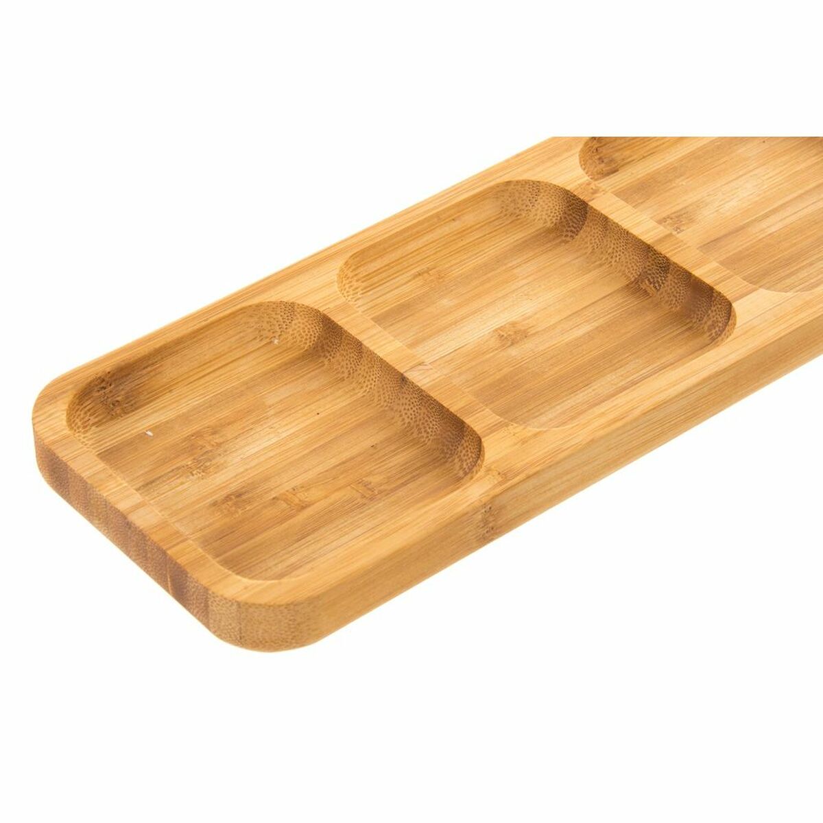 Tray DKD Home Decor Multicolour Natural Bamboo 33 x 10 x 2 cm