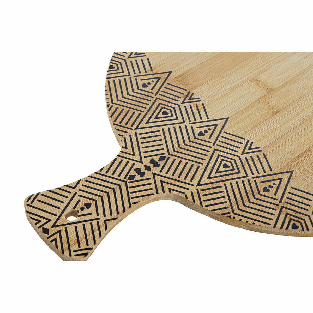 Cutting board DKD Home Decor Black Natural Bamboo Rectangular 30 x 40