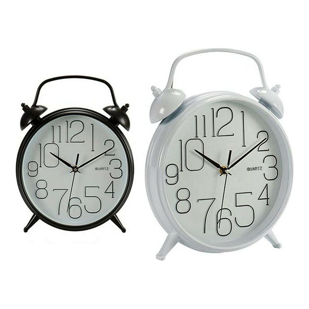 Alarm Clock Black and white Crystal Plastic