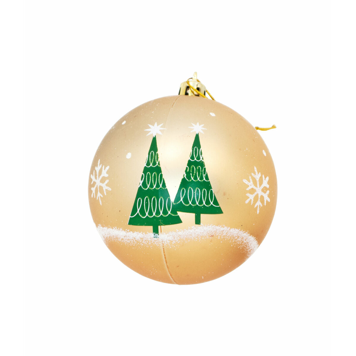 Christmas Bauble Mickey Mouse Happy smiles Golden 10Units Plastic (Ø 6