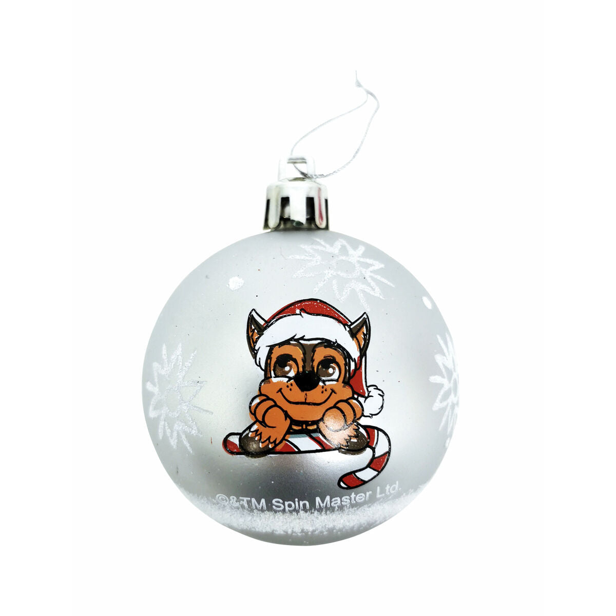 Christmas Bauble The Paw Patrol Friendship Silver 10Units Plastic (Ø 6
