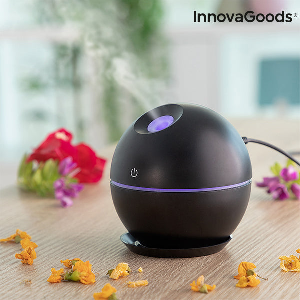 Mini humidificador difusor de aromas negro InnovaGoods