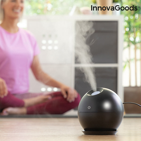 Mini humidificador difusor de aromas negro InnovaGoods