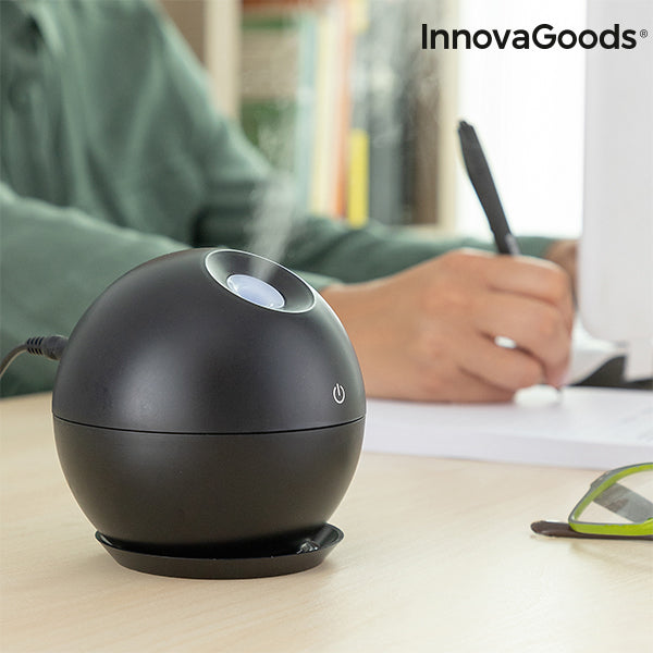 Mini humidificador difusor de aromas negro InnovaGoods