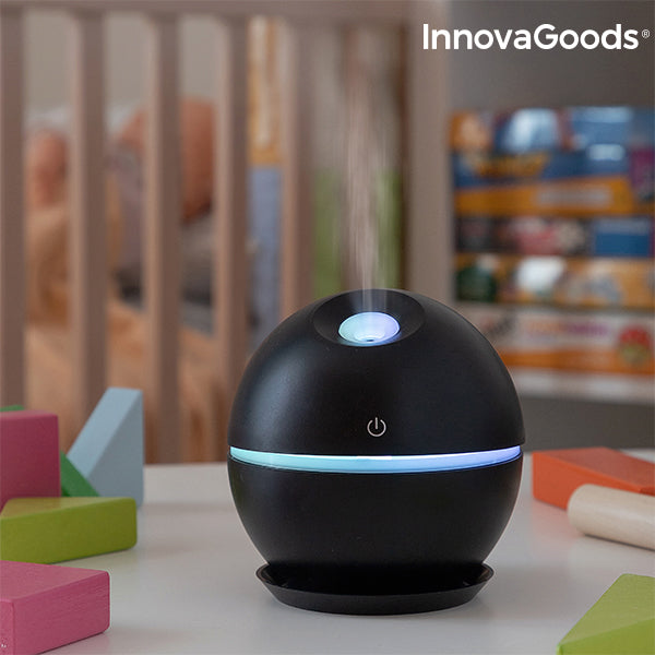 Mini humidificador difusor de aromas negro InnovaGoods