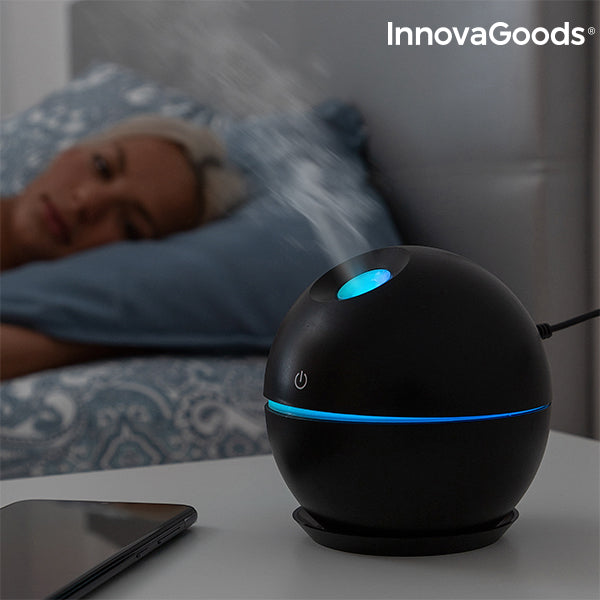 Mini humidificador difusor de aromas negro InnovaGoods