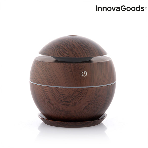 Mini humidificador difusor de aromas nogal oscuro InnovaGoods