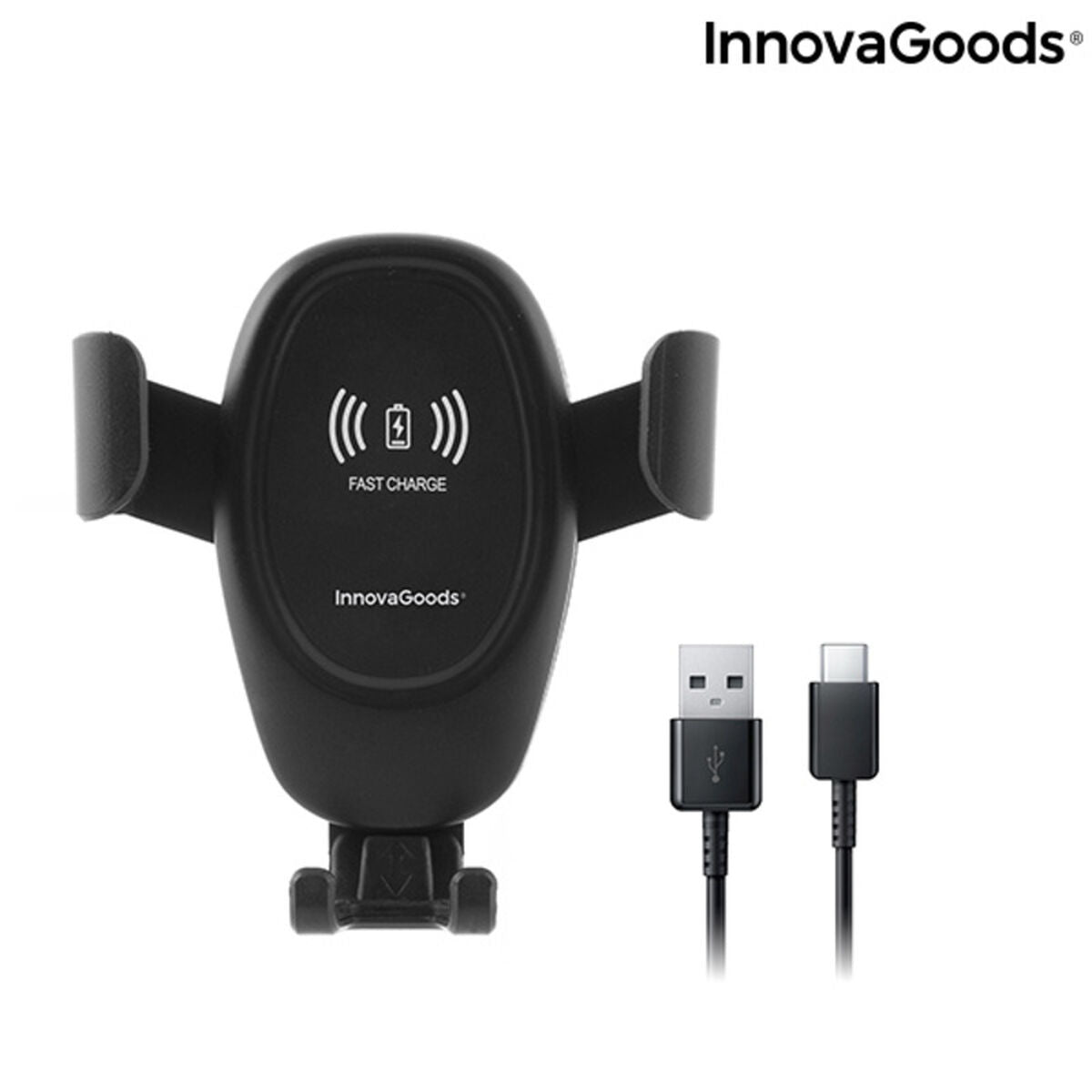 Soporte para móvil con cargador inalámbrico para coche Wolder InnovaGoods