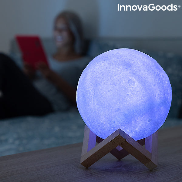 Lámpara de luna LED recargable Moondy InnovaGoods