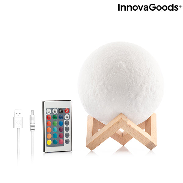 Lámpara de luna LED recargable Moondy InnovaGoods