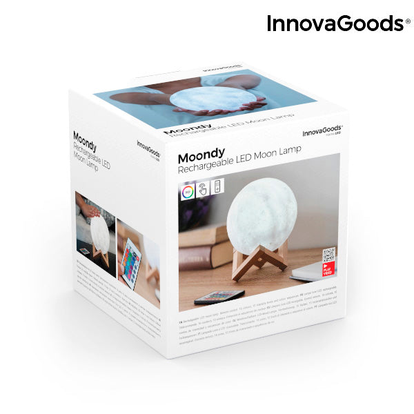 Lámpara de luna LED recargable Moondy InnovaGoods
