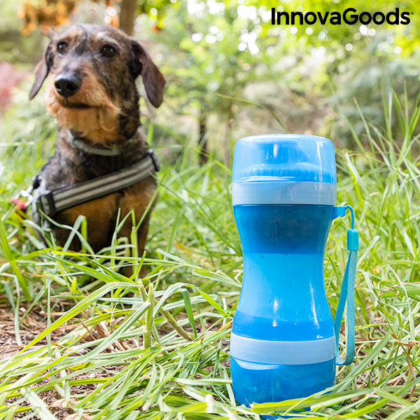 Bouteille 2 en 1 avec récipients pour eau et nourriture pour animaux Pettap