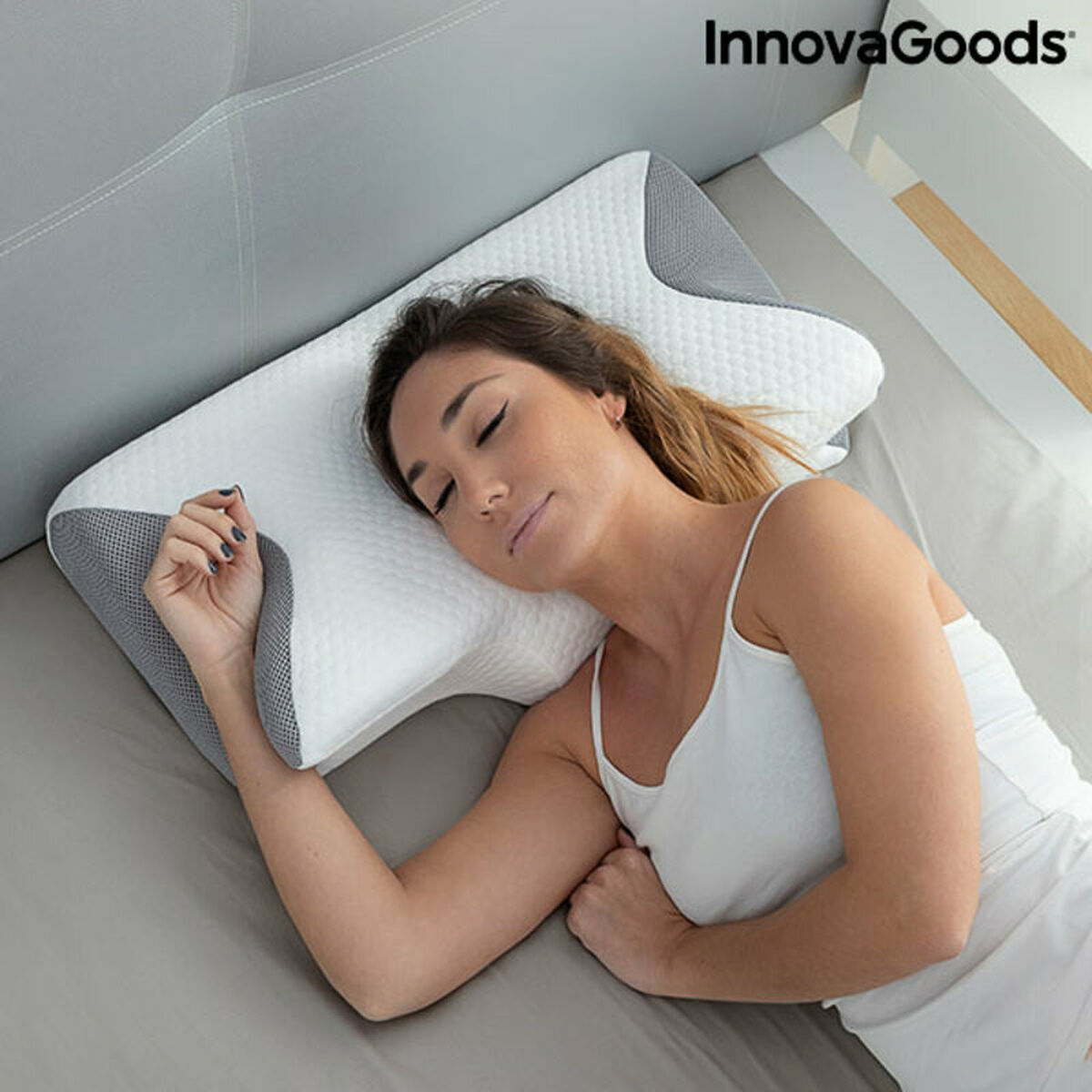 Almohada cervical viscoelástica con contornos ergonómicos Conforti InnovaGoods