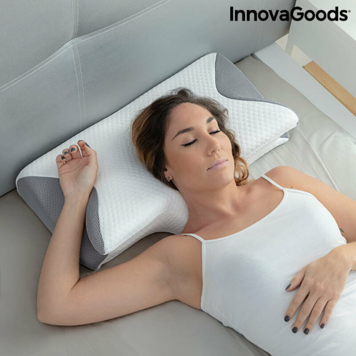 Almohada cervical viscoelástica con contornos ergonómicos Conforti InnovaGoods