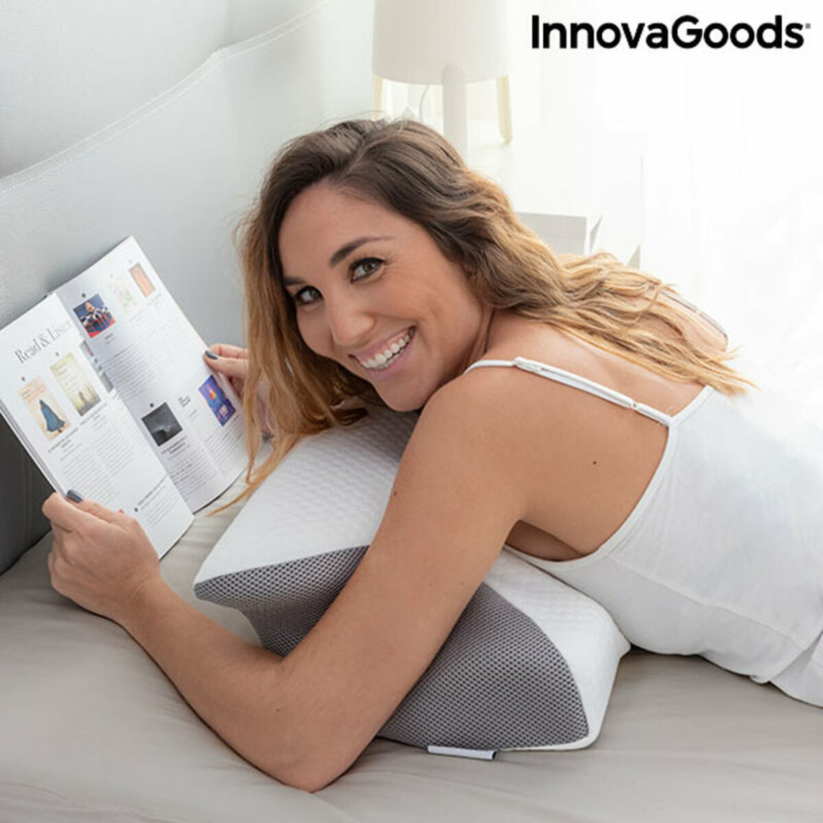 Almohada cervical viscoelástica con contornos ergonómicos Conforti InnovaGoods