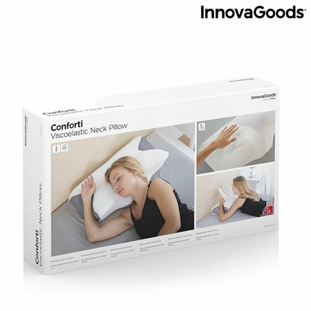 Almohada cervical viscoelástica con contornos ergonómicos Conforti InnovaGoods