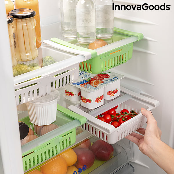 Organiseur de réfrigérateur réglable Friwer InnovaGoods 2 unités