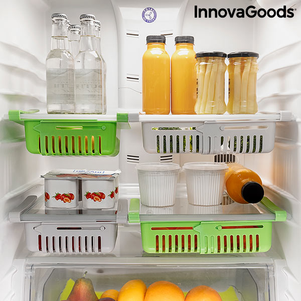 Organiseur de réfrigérateur réglable Friwer InnovaGoods 2 unités