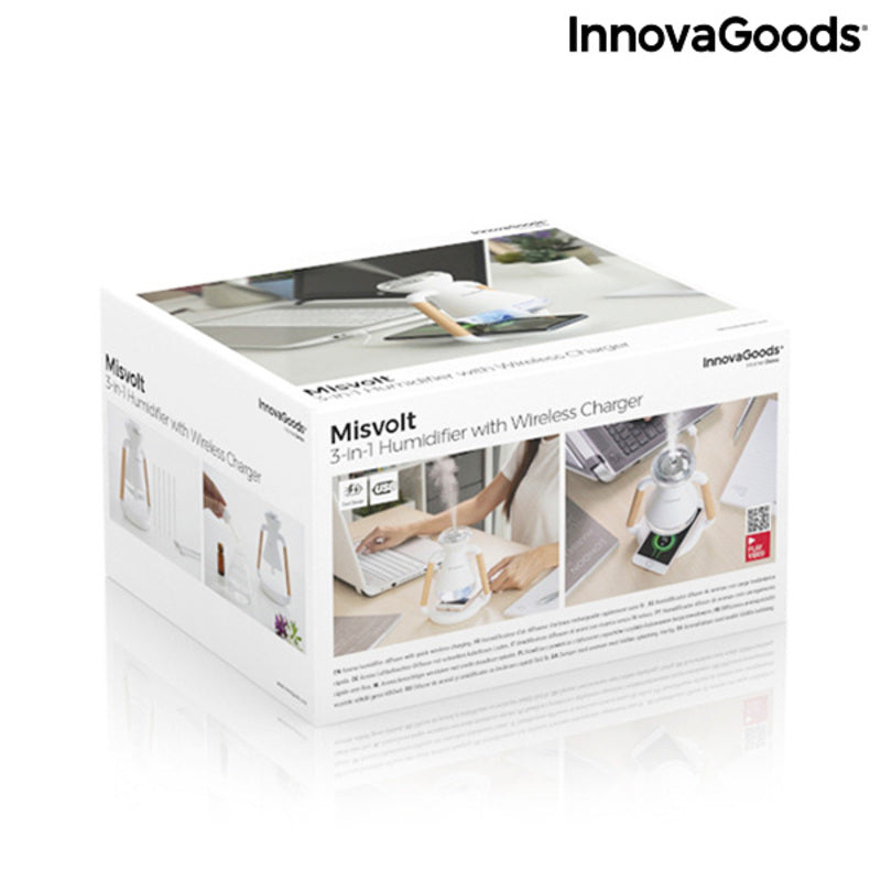 Chargeur sans fil 3 en 1, diffuseur d'arômes et humidificateur Misvolt