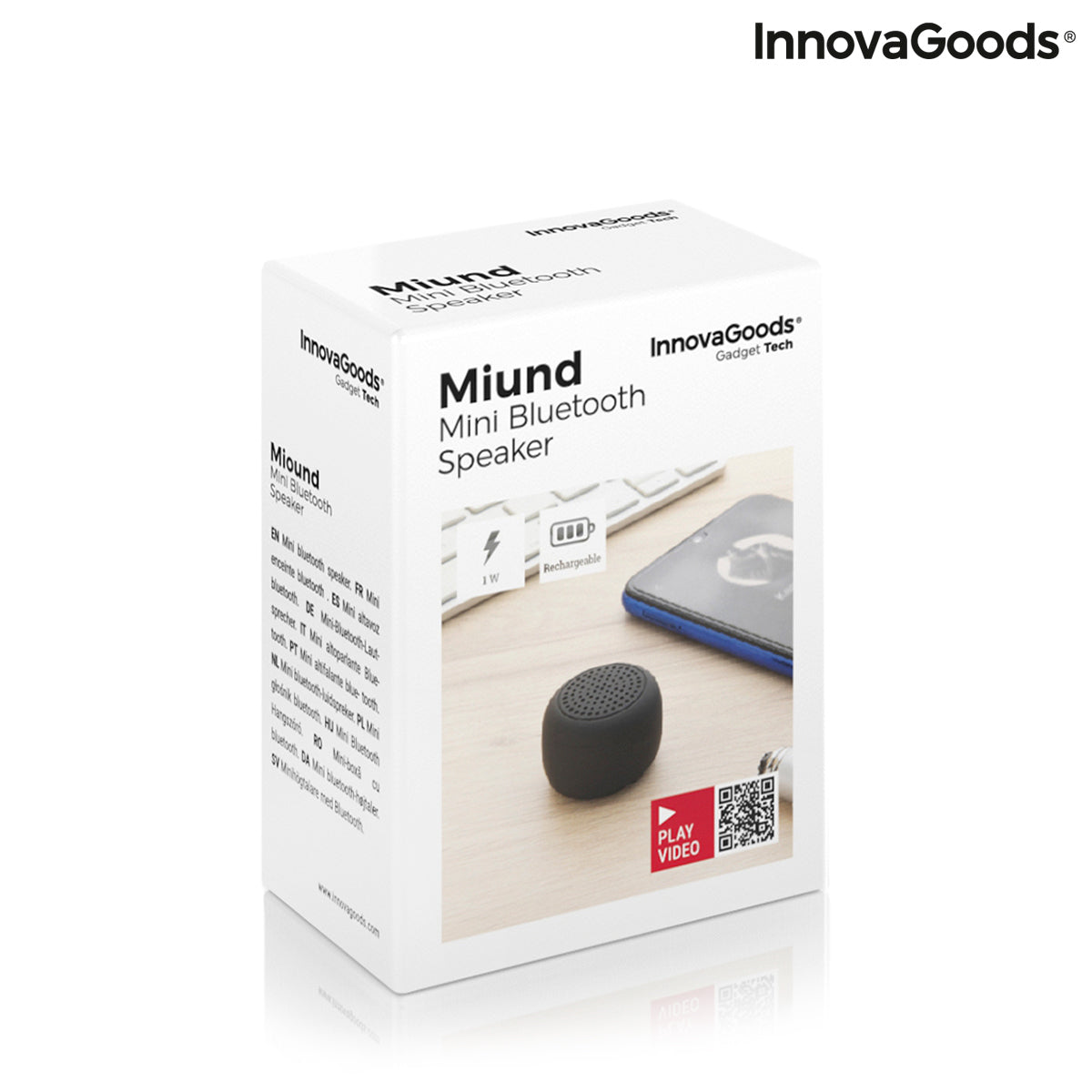 Minialtavoz inalámbrico portátil recargable Miund InnovaGoods