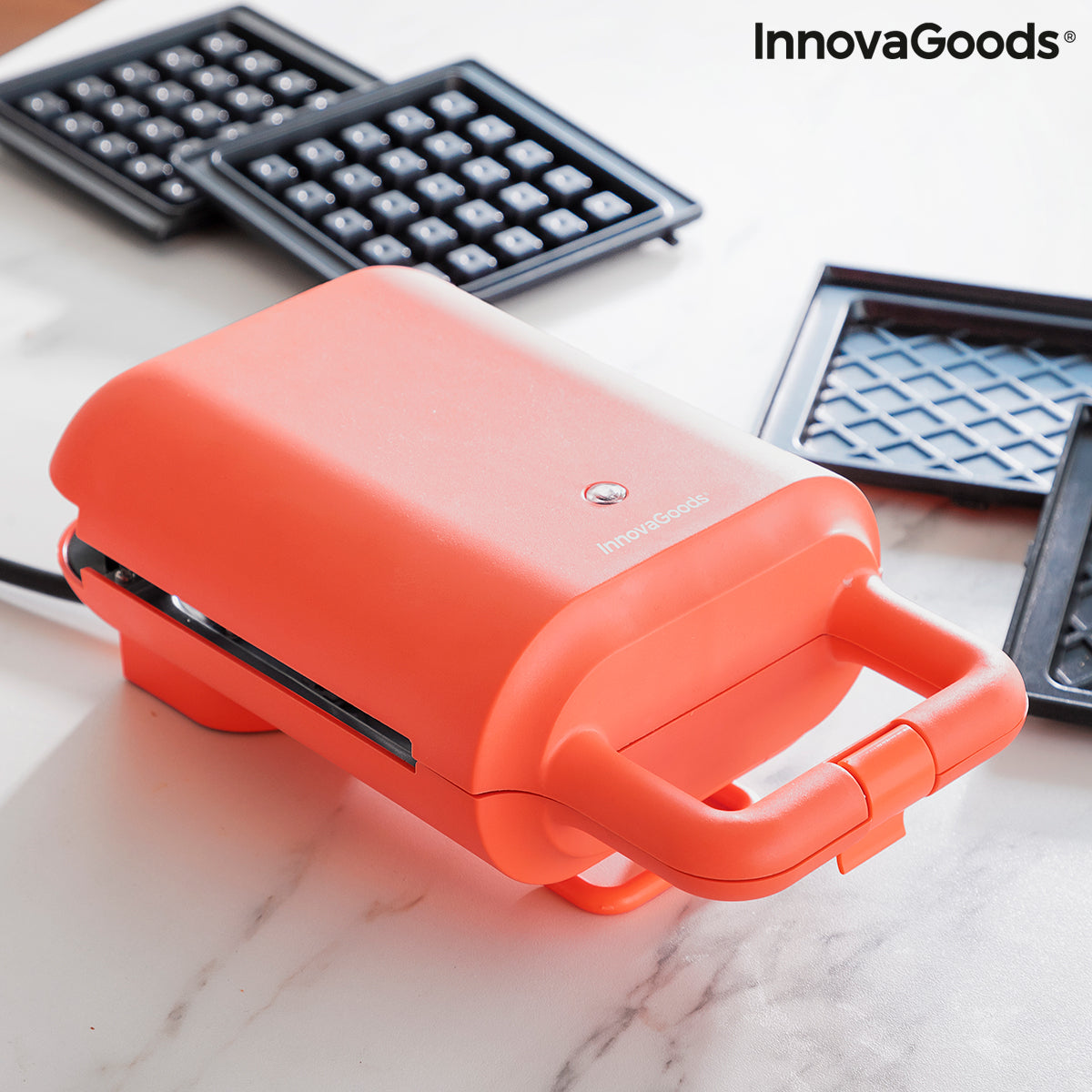 2-in-1 Waffle and Sandwich Maker with Recipes Wafflicher InnovaGoods