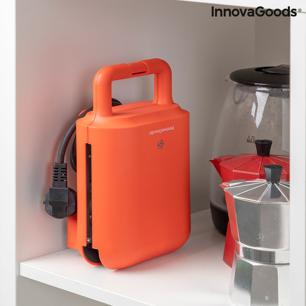 2-in-1 Waffle and Sandwich Maker with Recipes Wafflicher InnovaGoods