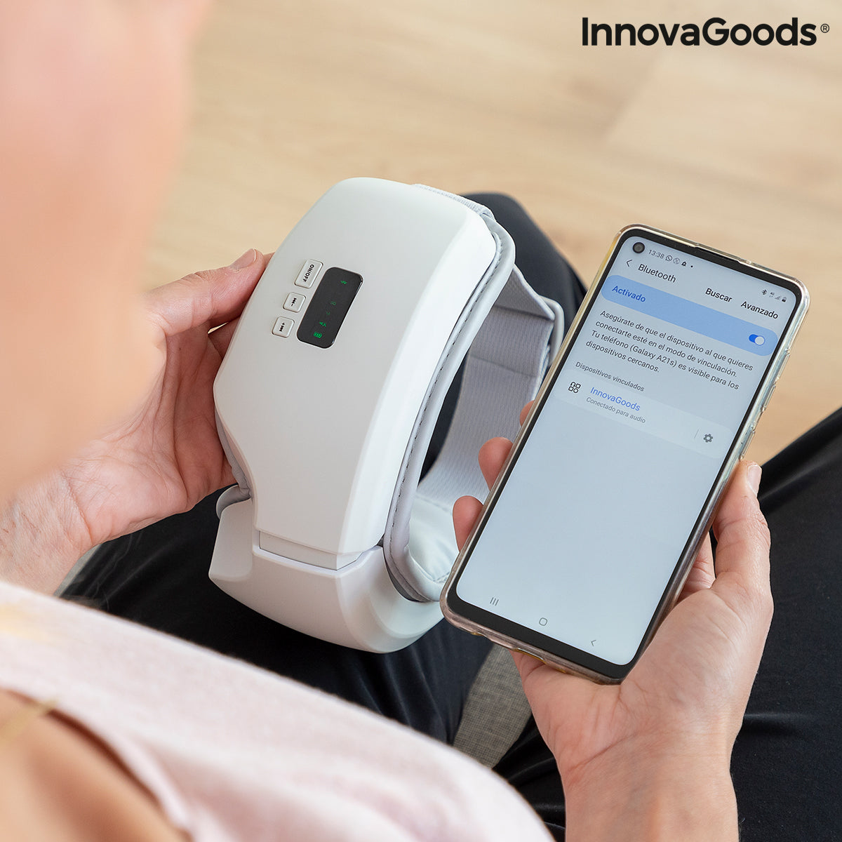 Masajeador de ojos 4 en 1 con compresión de aire Eyesky InnovaGoods