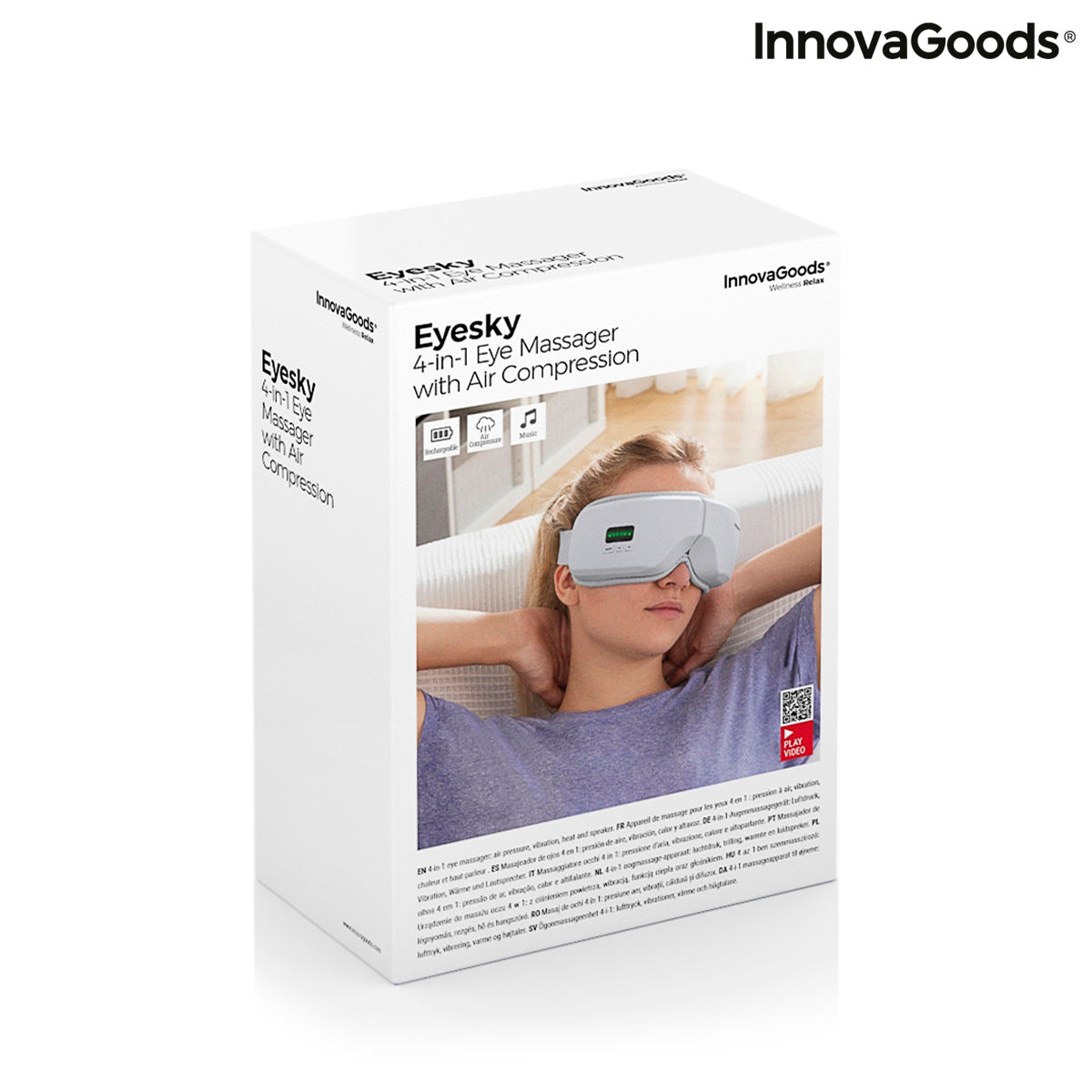Masajeador de ojos 4 en 1 con compresión de aire Eyesky InnovaGoods