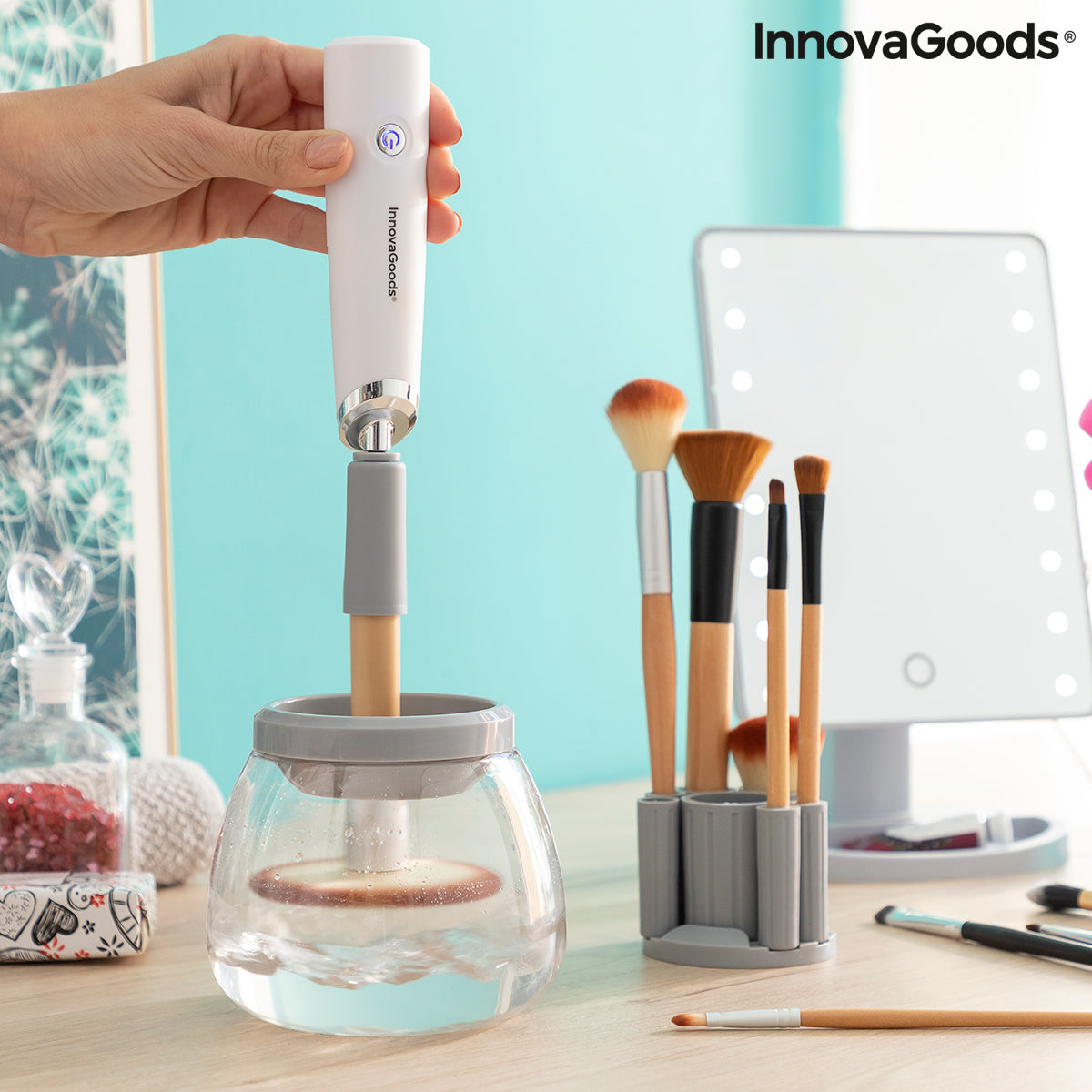 Limpiador y secador automático de brochas de maquillaje Maklin InnovaGoods
