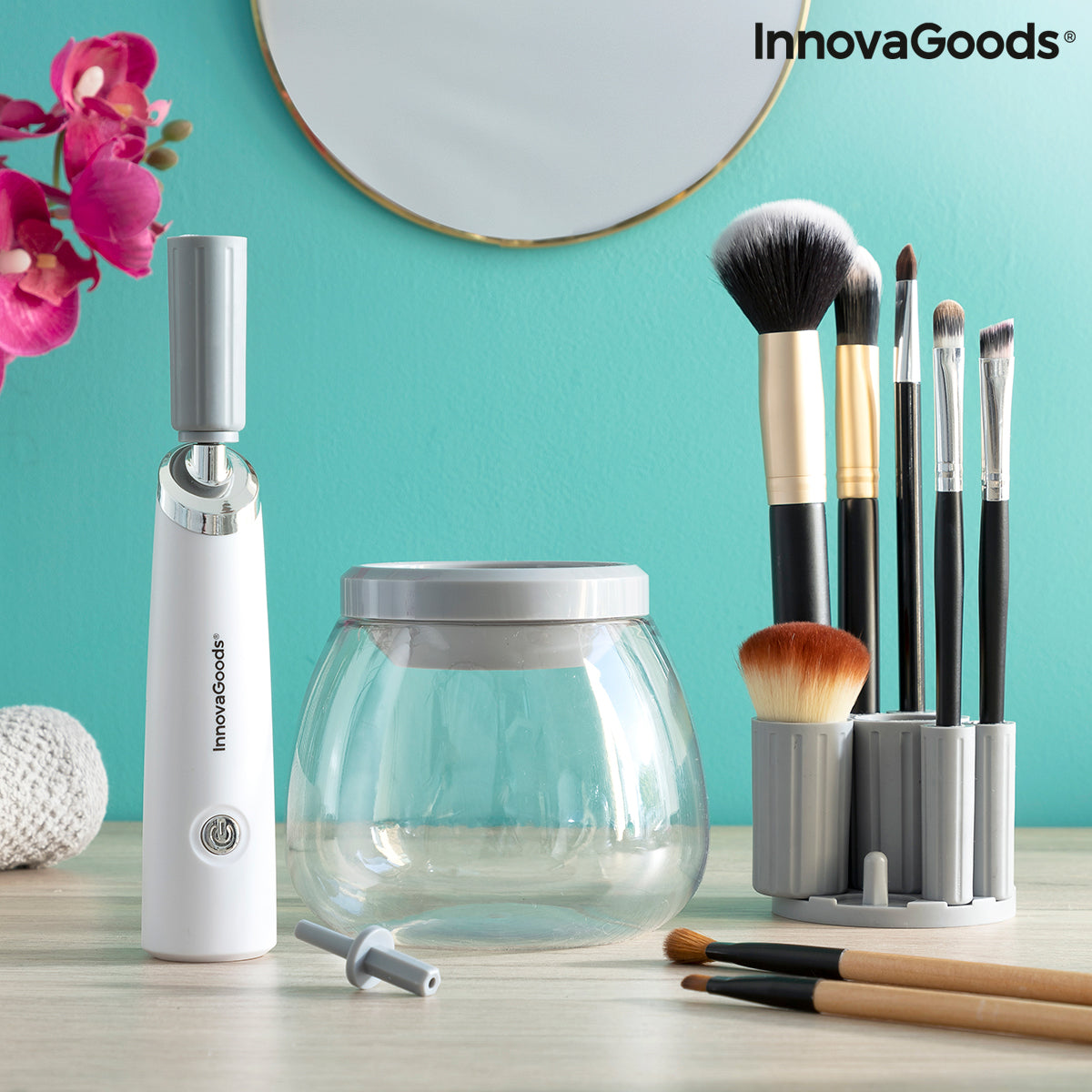 Limpiador y secador automático de brochas de maquillaje Maklin InnovaGoods