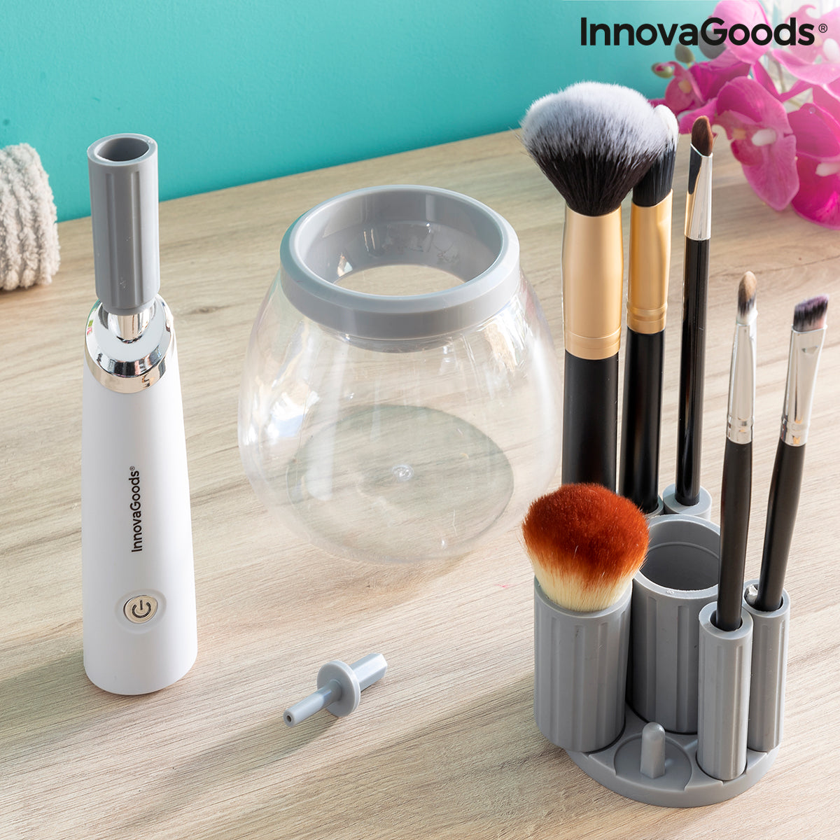 Limpiador y secador automático de brochas de maquillaje Maklin InnovaGoods
