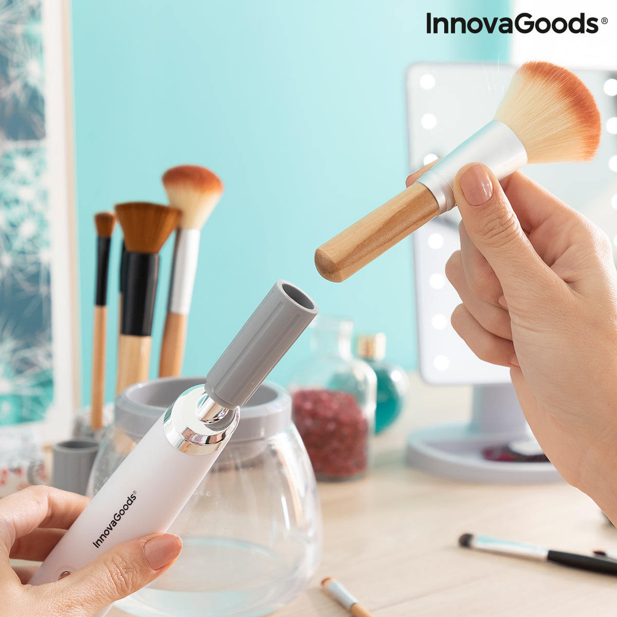 Limpiador y secador automático de brochas de maquillaje Maklin InnovaGoods