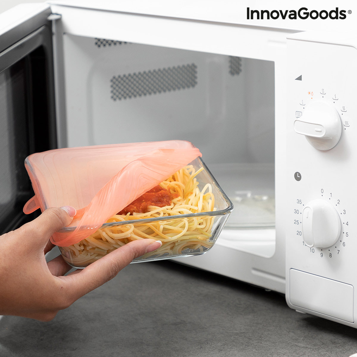 Set de 10 tapas de cocina reutilizables y ajustables Lilyd InnovaGoods