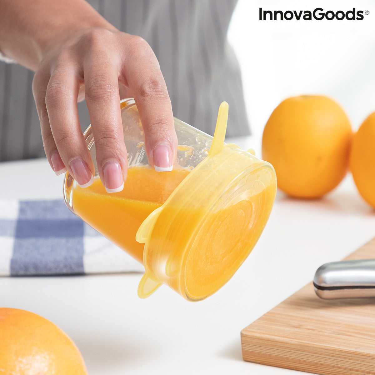 Set de 10 tapas de cocina reutilizables y ajustables Lilyd InnovaGoods