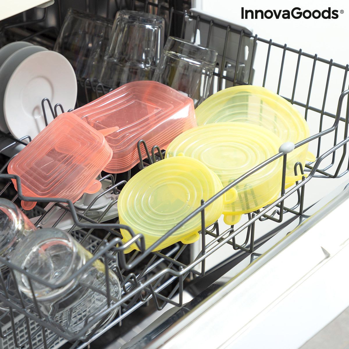 Set de 10 tapas de cocina reutilizables y ajustables Lilyd InnovaGoods
