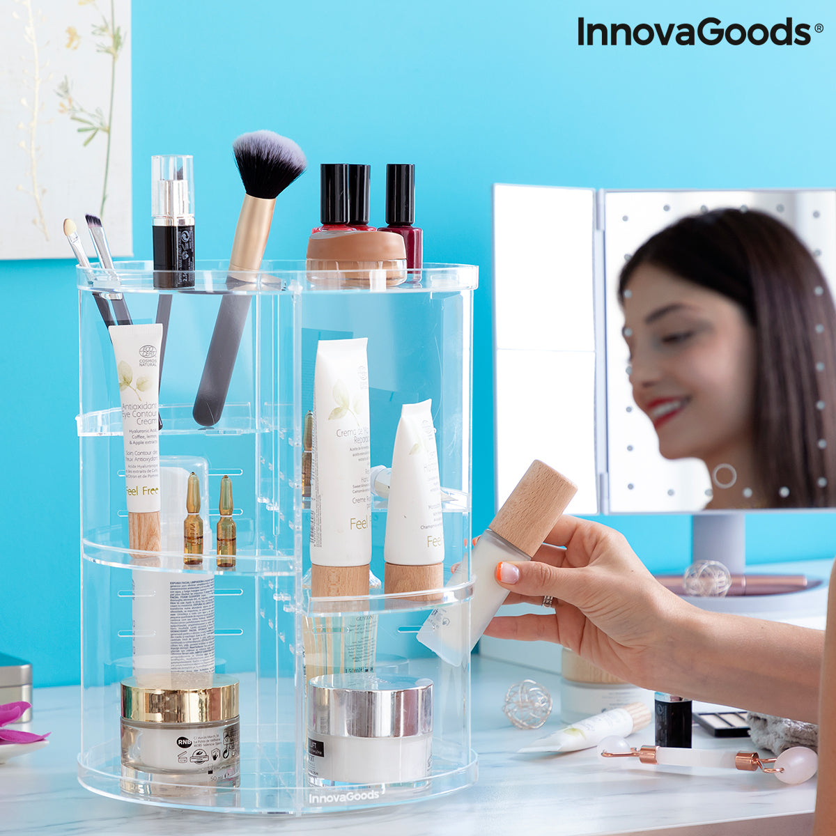 Rotating Make-up Organiser Rolkup InnovaGoods