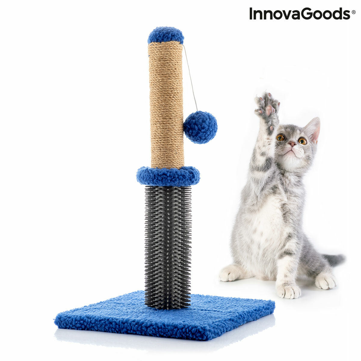 Rascador y masajeador para gatos con pelota Miausage InnovaGoods