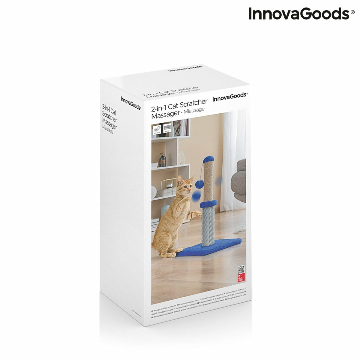 Rascador y masajeador para gatos con pelota Miausage InnovaGoods