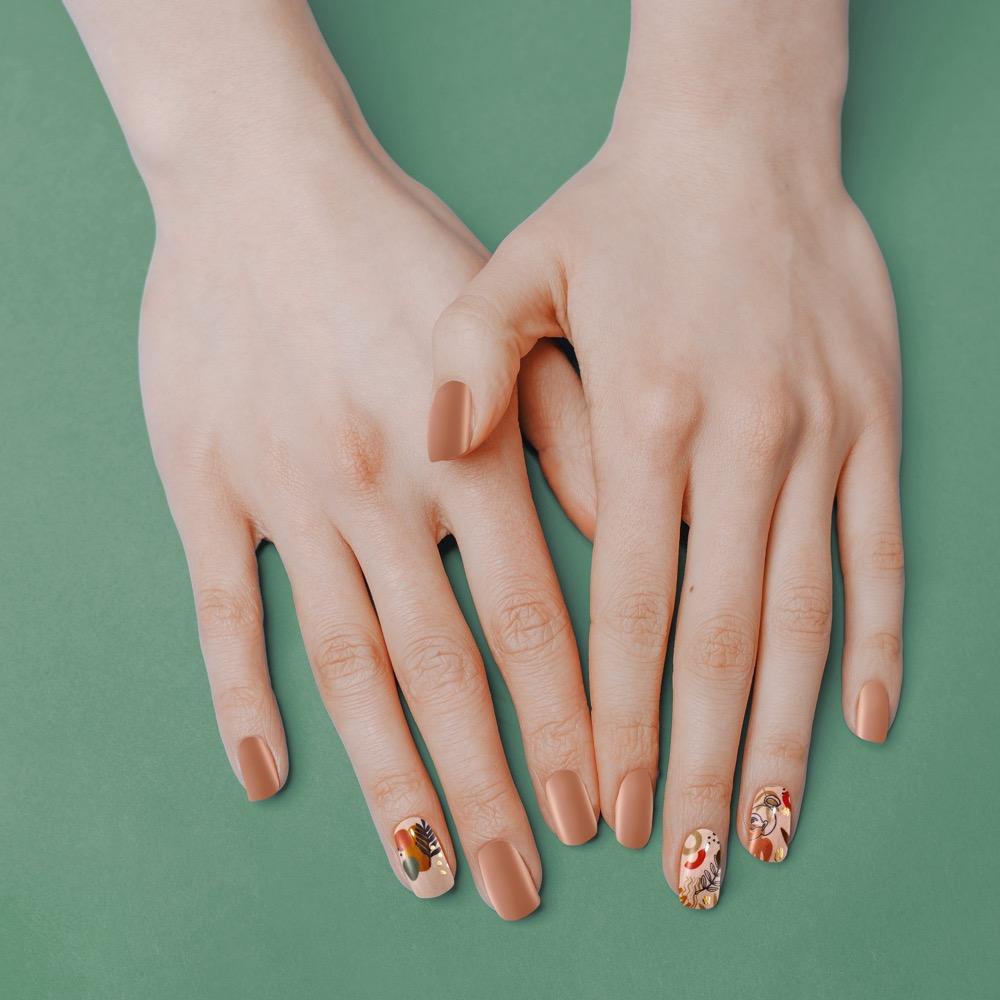 Tiras de gel coreanas para uñas, calcomanías para uñas, kits todo en uno
