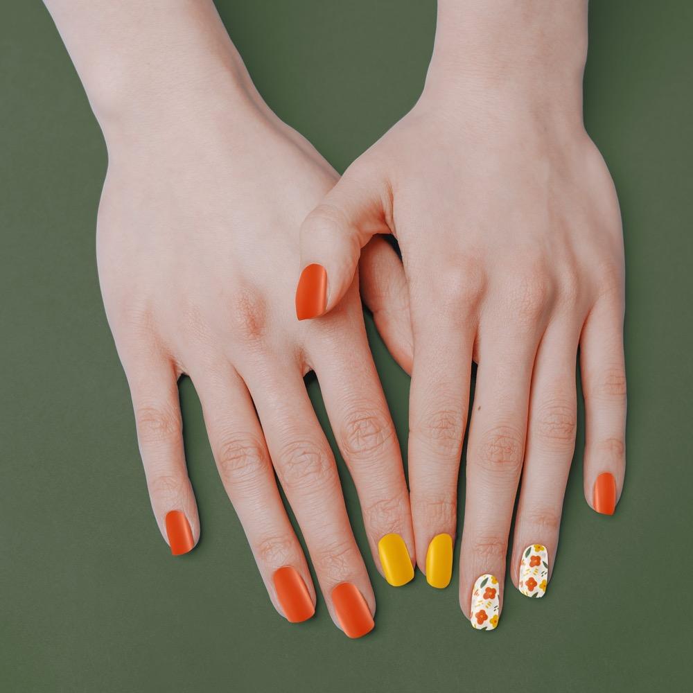 Tiras de gel coreanas para uñas, calcomanías para uñas, kits todo en uno
