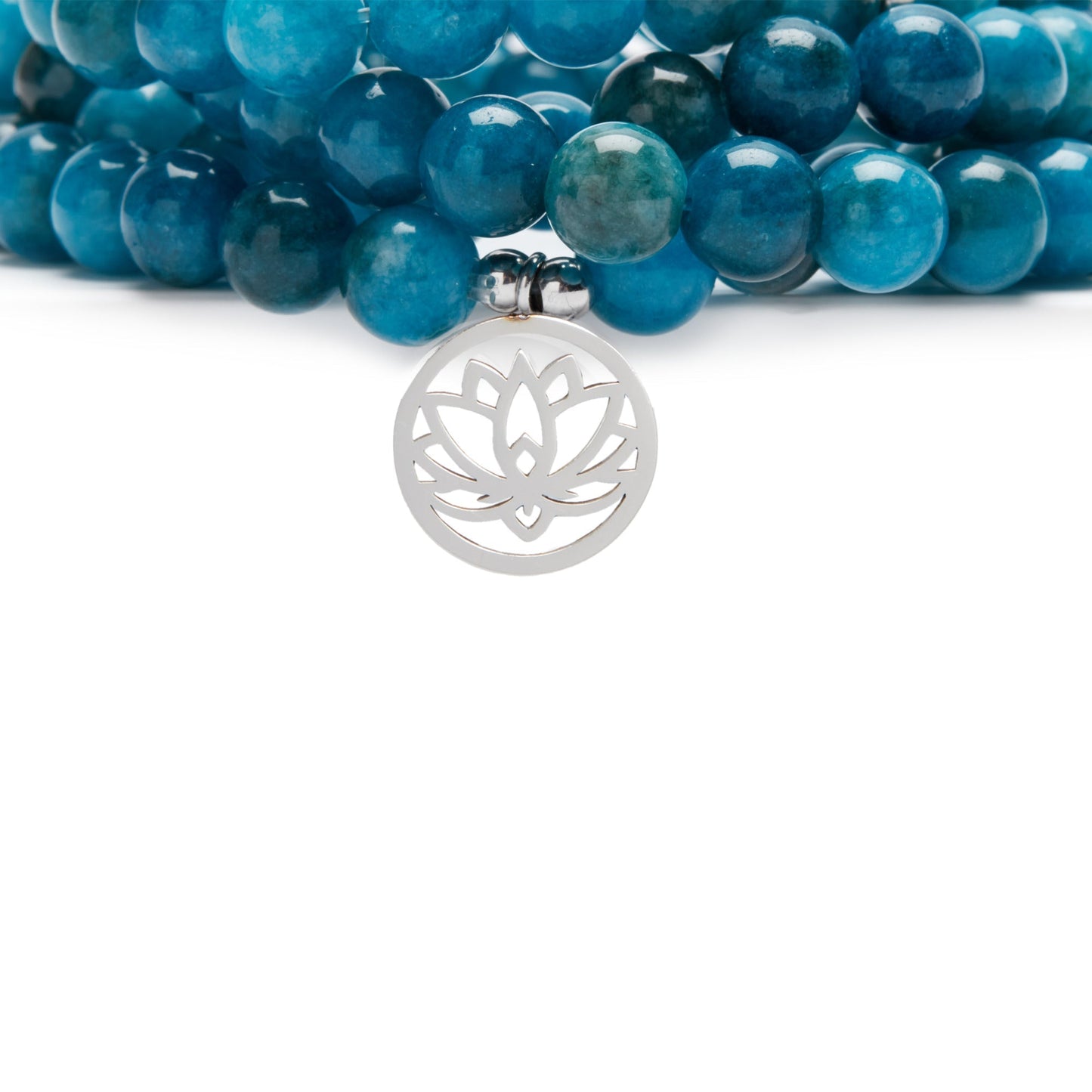 Bracelet Mala "Révélation" de 108 perles en Apatite