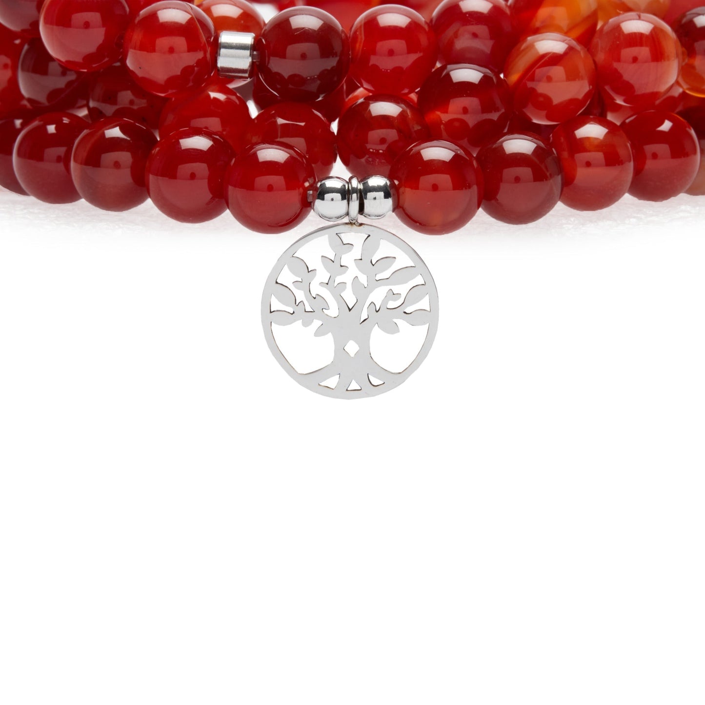 Bracelet Mala "Sensualité" de 108 perles en Cornaline