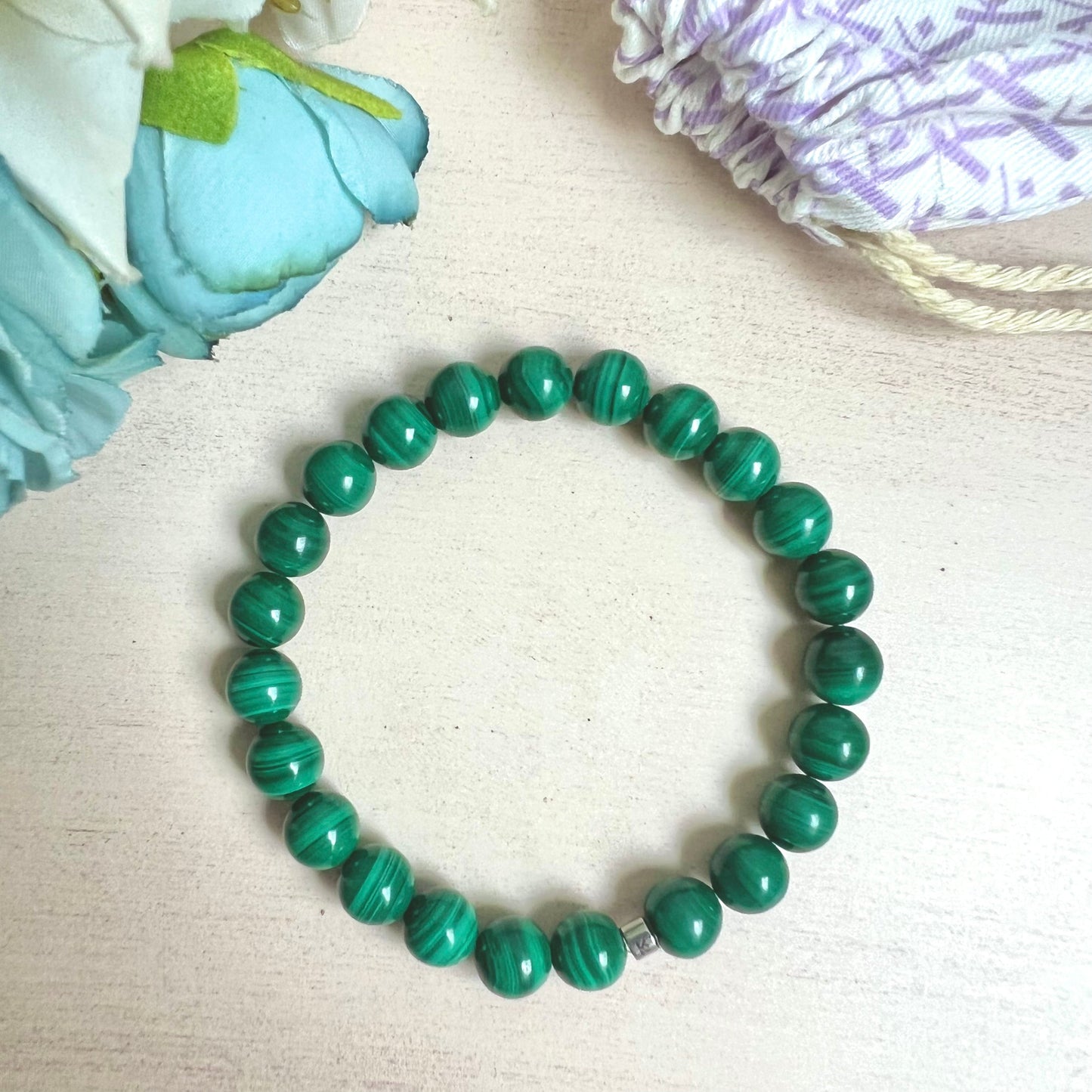 Bracelet en Malachite naturelle "Energie"