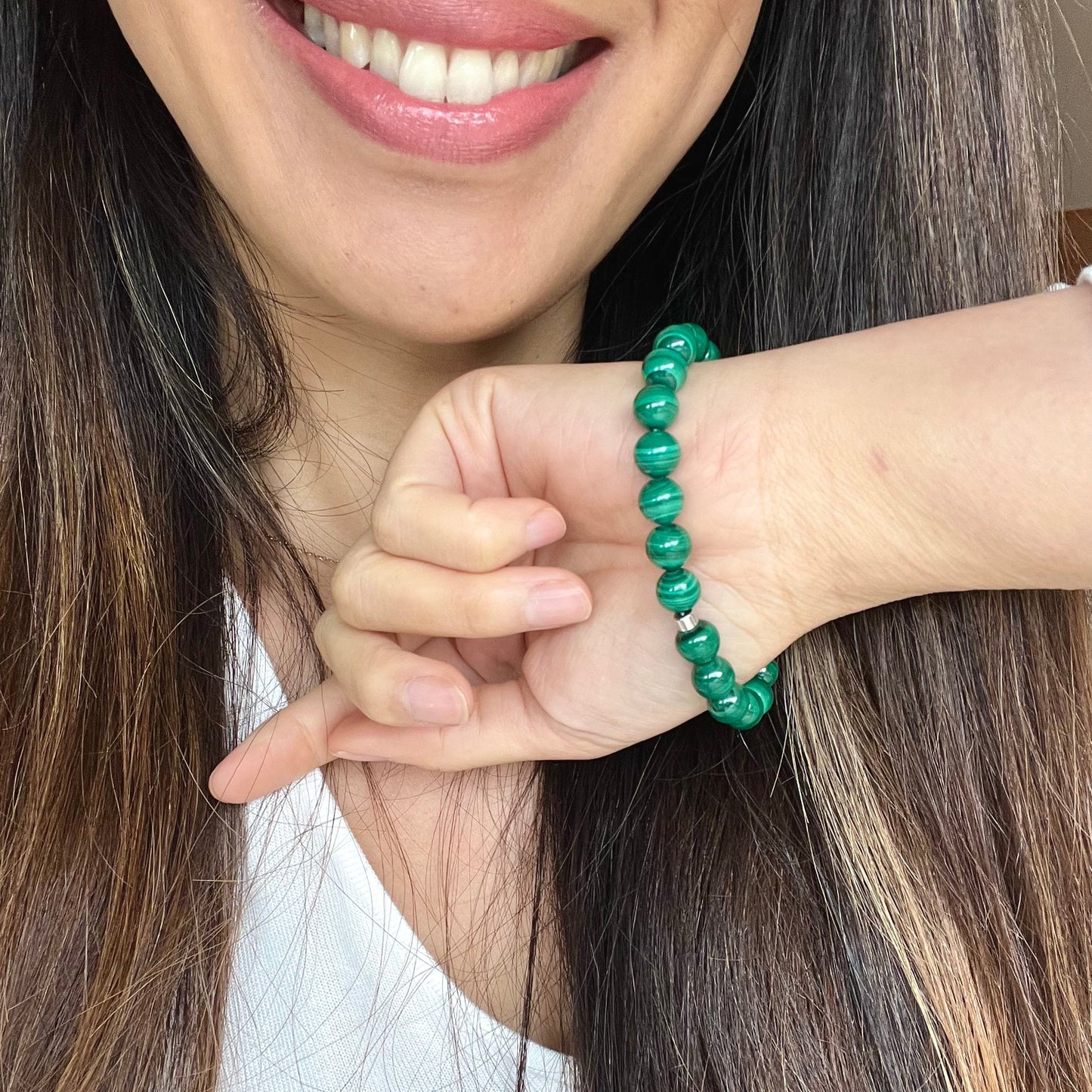 Bracelet en Malachite naturelle "Energie"